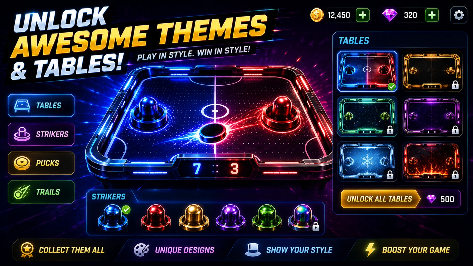 Air Hockey : Solo, Multiplayer screenshot